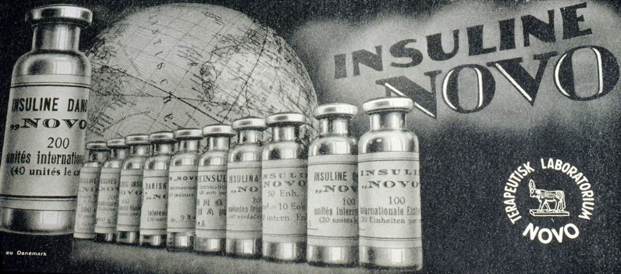 Reklama insuliny Novo w 1930 r.